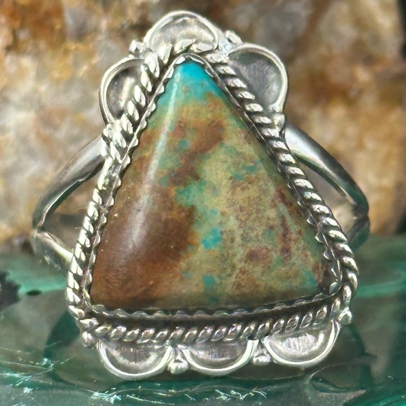 Turquoise southwestern Sterling silver ring